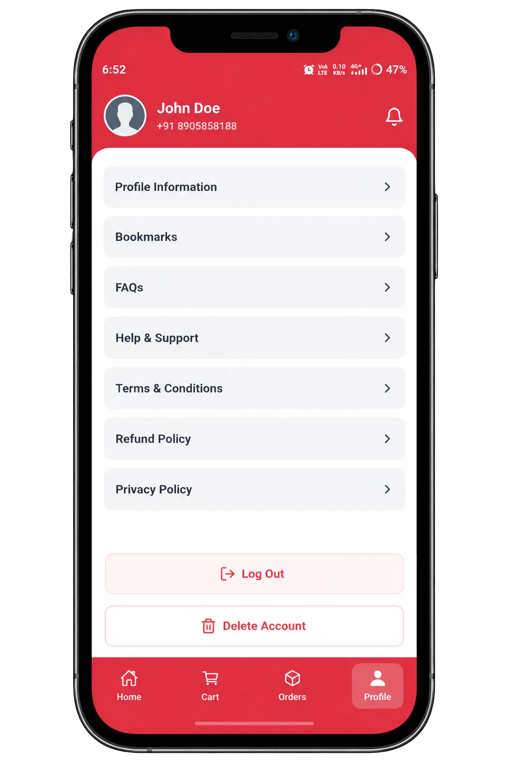Bitezor Food Delivery App - Delivery Interface